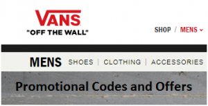 Subscribe to Vans Shoes Offers and Promotional Code Alerts