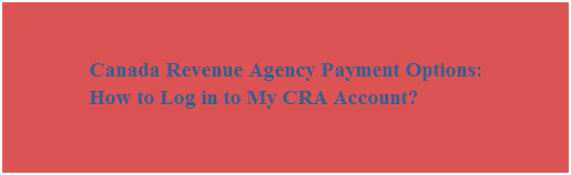 My CRA Account Login Business