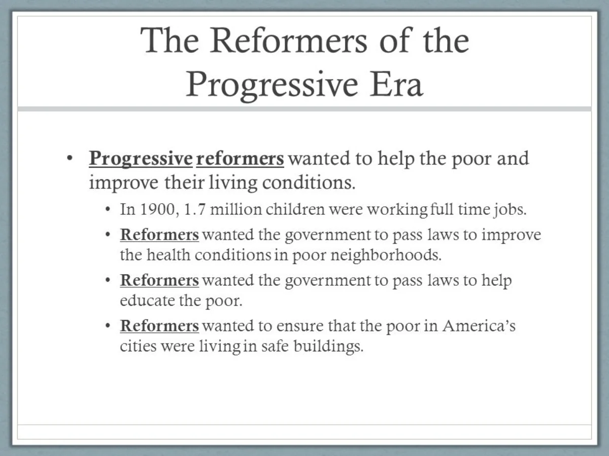 progressive reformers
